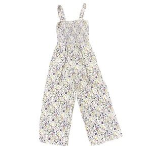Aritzia Smocked Jumpsuit Women’s XS Smocked Ditsy Floral Wide-Leg